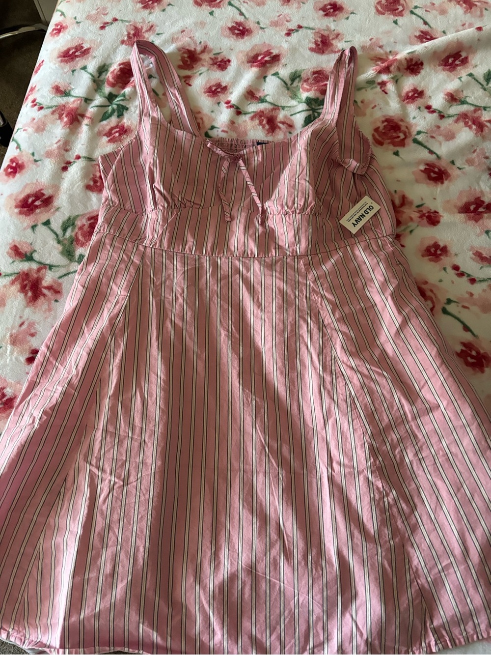 Old Navy Pink Striped Dress Top - Picture 1 of 4